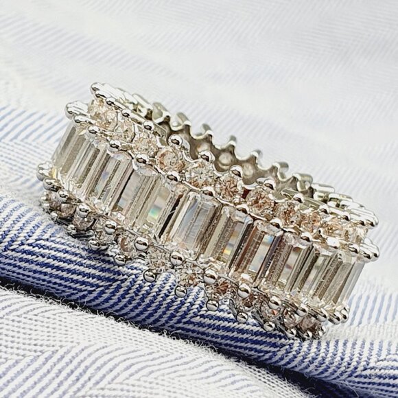 🔥 Fashion Dainty Gems Zircon Beautiful Eternity Rings for Women, EVGG1369 - Picture 13 of 14